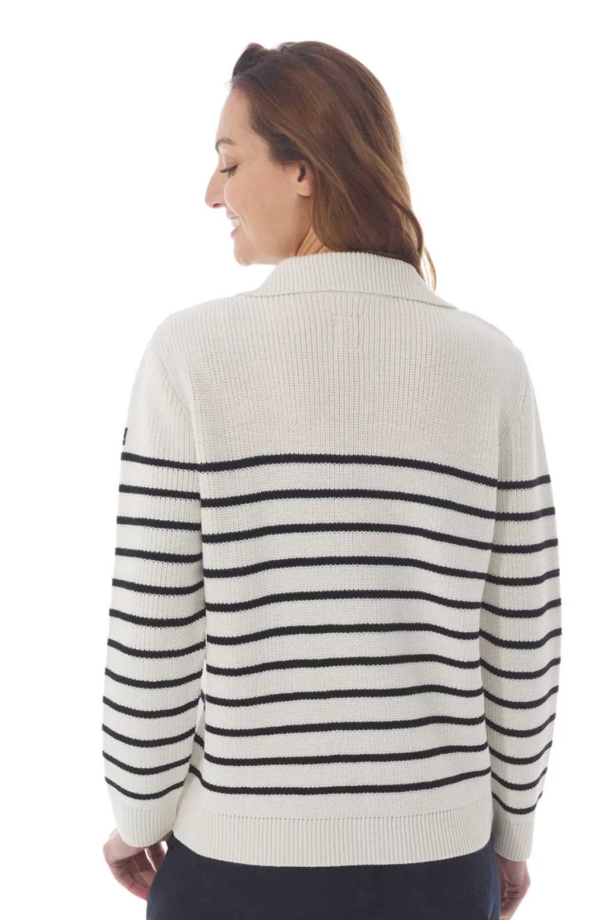 Women Mousqueton Pull Marin Rayé